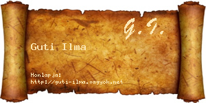 Guti Ilma névjegykártya